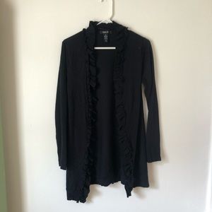 Style&co. Black Ruffled Cardigan Size S